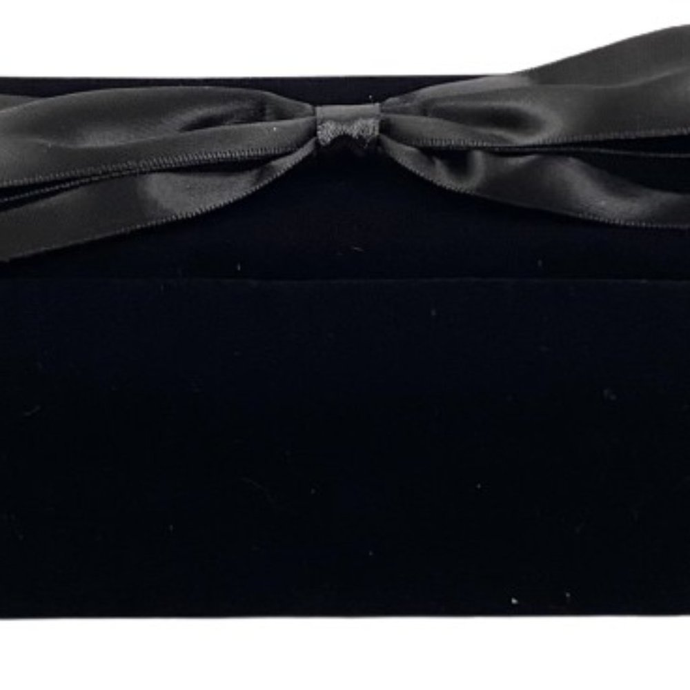 YSL Black Velvet Clutch With Bow, SKU 000353-12